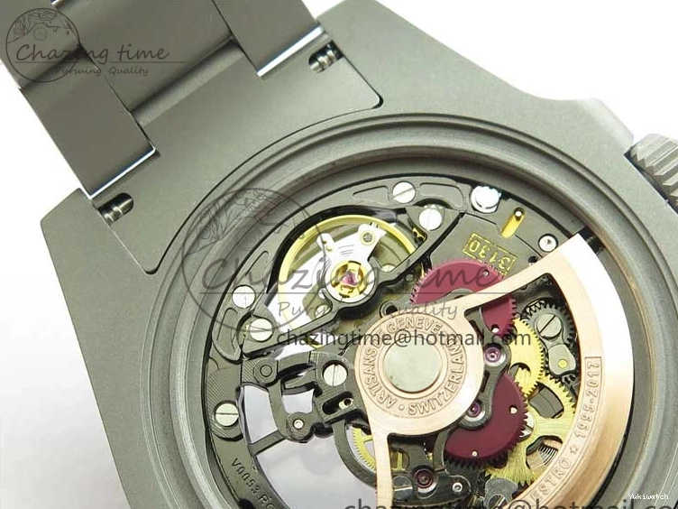 116610 Bezel Skeleton DIal Best Sandblasted Edition on ROF Andrea Submariner Carbon SA3130 Pirlo 0308